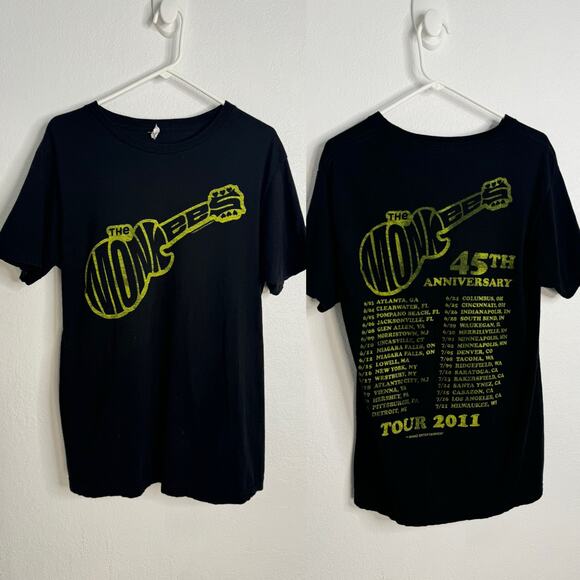 The Monkees 45th Anniversary Concert T-Shirt Double Sided Size Medium - Picture 1 of 9